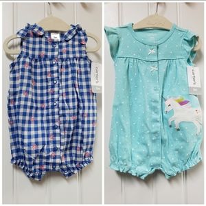 Carter's snap-up rompers